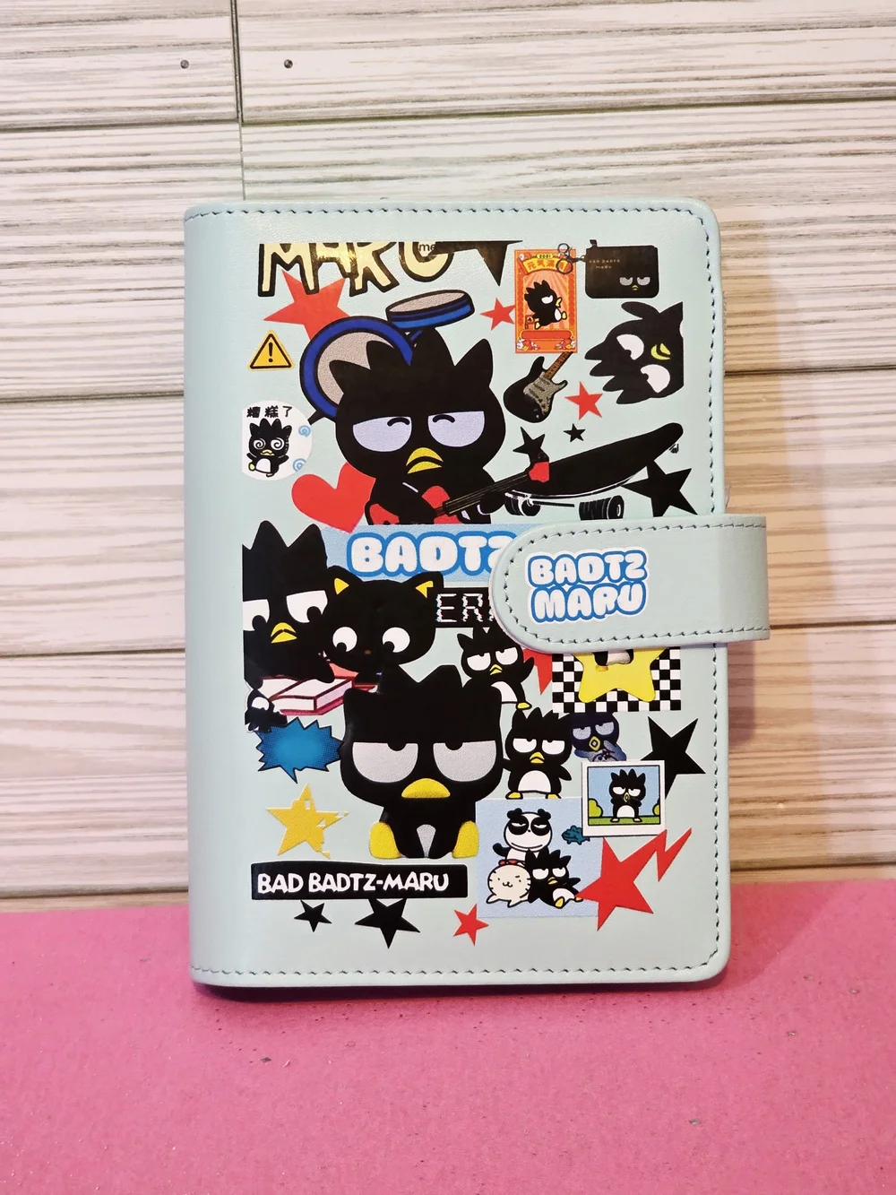 Sanrio Bad Badtz-Maru Light Blue A6 Binder w Matching Sanrio Paper